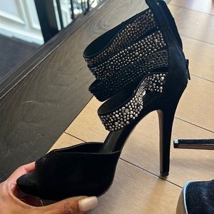 Sequin strappy heels